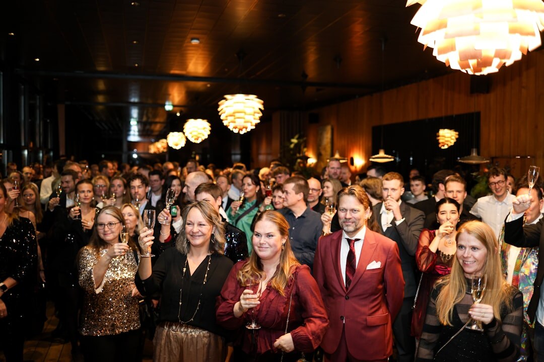 business people at networking event